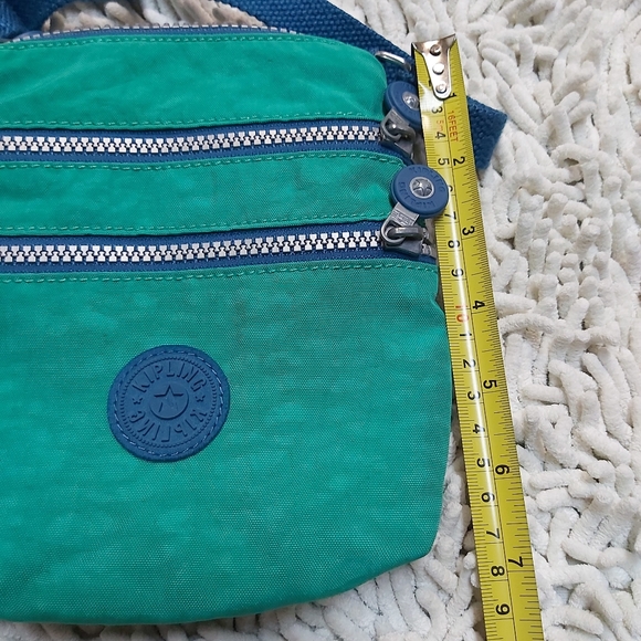 Kipling green & blue small cross body bag - Picture 5 of 6